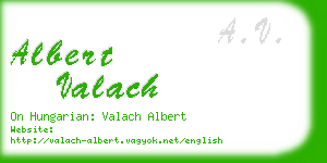 albert valach business card